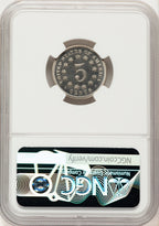 1869 5C Proof Shield Nickel NGC PR66