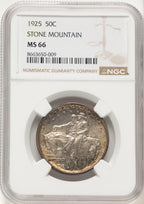 1925 50C Stone Mountain Commemorative Silver NGC MS66