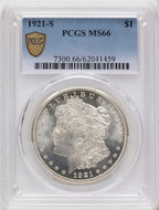 1921-S Morgan Dollar PCGS MS66