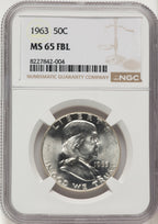 1963 50C FL Franklin Half Dollar NGC MS65