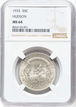 1935 50C Hudson Commemorative Silver NGC MS64