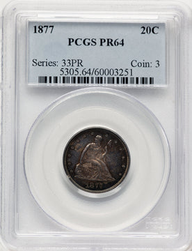 1877 20C Proof Twenty Cent Pieces PCGS PR64