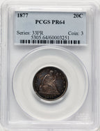 1877 20C Proof Twenty Cent Pieces PCGS PR64