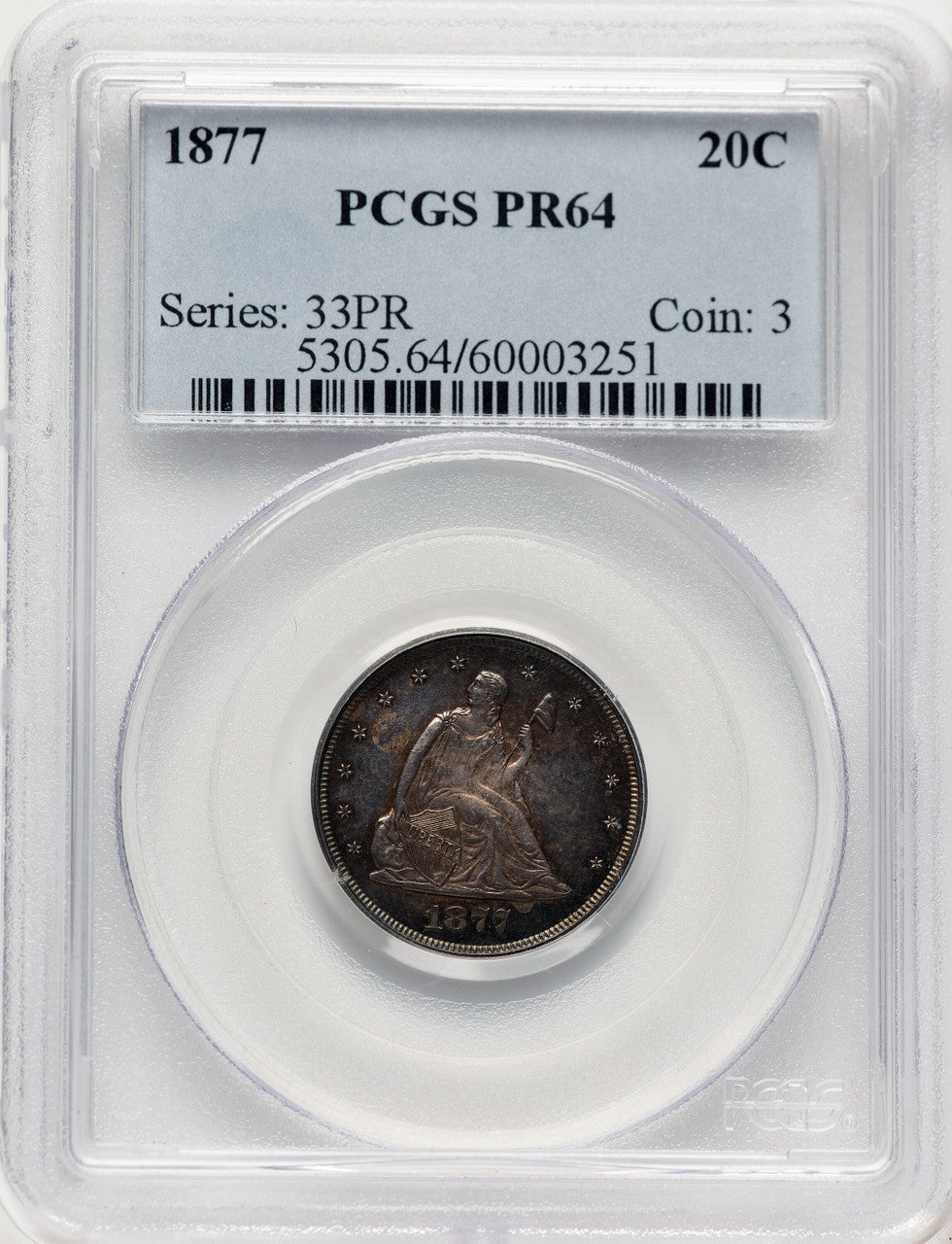 1877 20C Proof Twenty Cent Pieces PCGS PR64