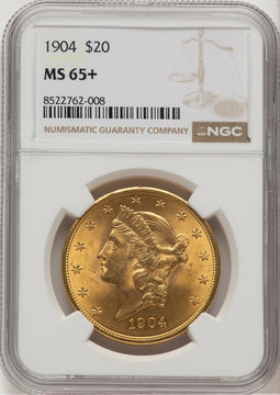 1904 $20 Liberty Liberty Double Eagle NGC MS65+ (507217006)