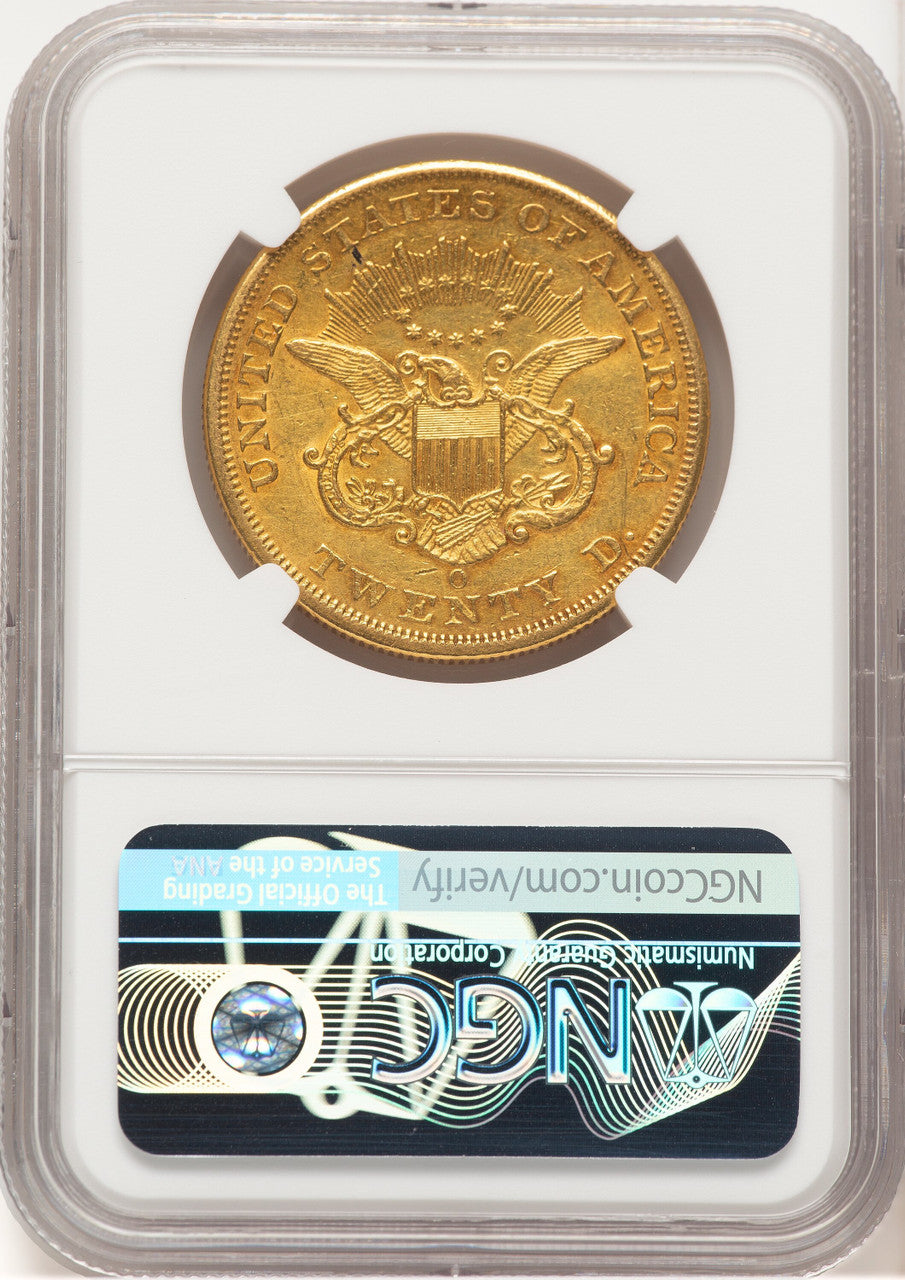 1852-O $20 Liberty Double Eagle NGC AU55 (507258022)