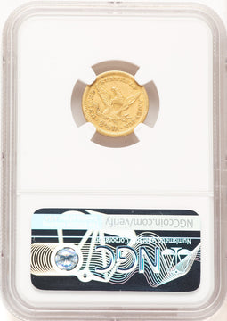 1862 $2.50 Liberty Quarter Eagle NGC AU53