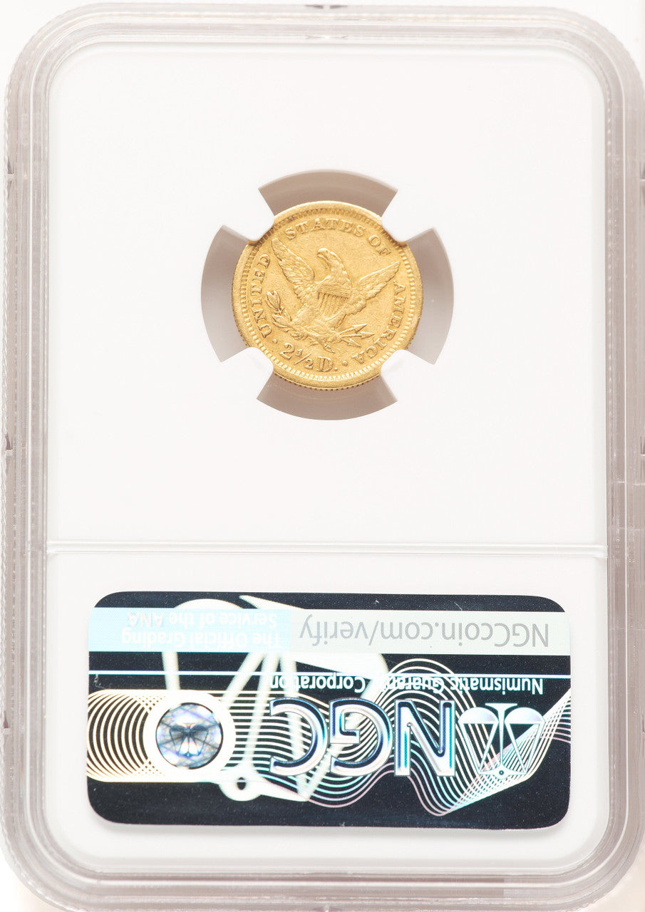 1862 $2.50 Liberty Quarter Eagle NGC AU53