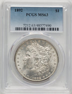 1892 Morgan Dollar PCGS MS63 (507364011)