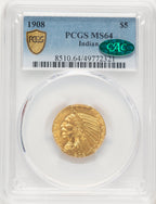 1908 $5 Indian CAC Indian Half Eagle PCGS MS64 (507394028)