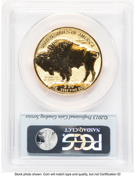 2013-W Reverse Proof Gold Buffalo 1 oz Black Diamond Bison Label PCGS PR70