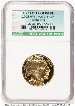 2008-W Proof Gold Buffalo 1/2 oz First Year of Issue NGC PF70 (507414003)