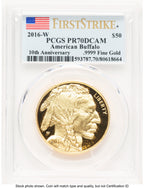 2016-W Proof Gold Buffalo 1 oz FS Flag PCGS PR70