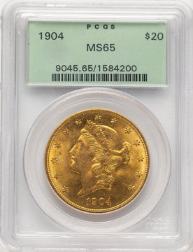 1904 $20 Liberty Liberty Double Eagle PCGS MS65 (507423011)