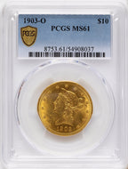 1903-O $10 Liberty Eagle PCGS MS61