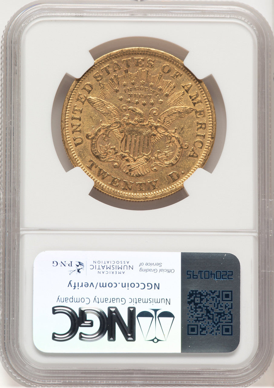 1869 $20 Liberty Double Eagle NGC AU58