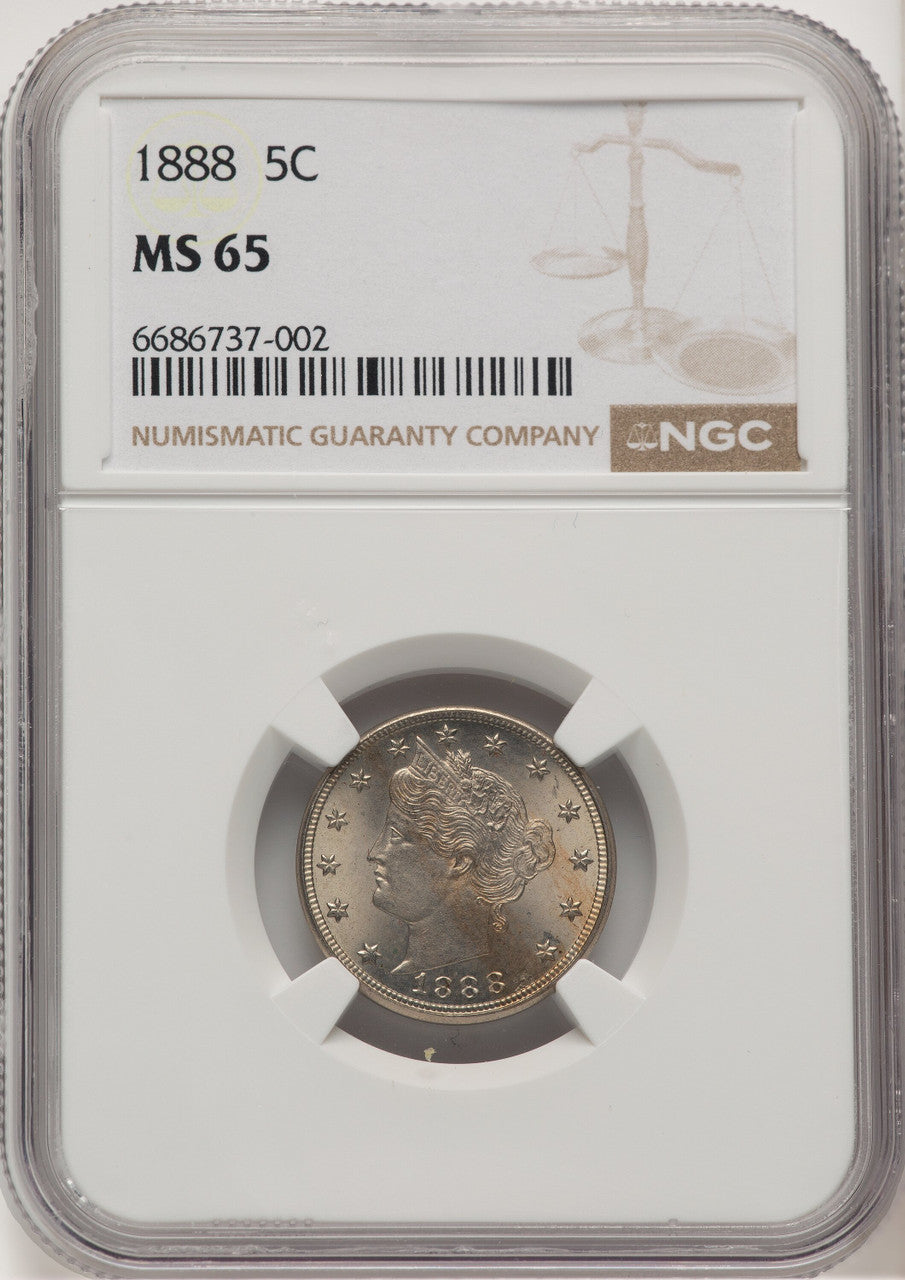 1888 5C Liberty Nickel NGC MS65