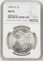 1878-CC Morgan Dollar NGC MS63 (507436010)