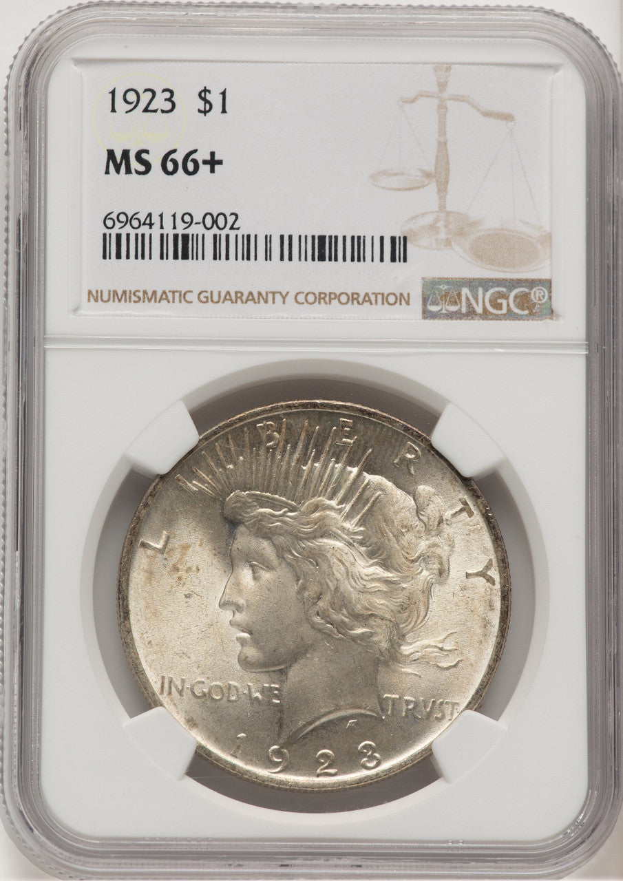 1923 Peace Dollar NGC MS66+ (507436018)