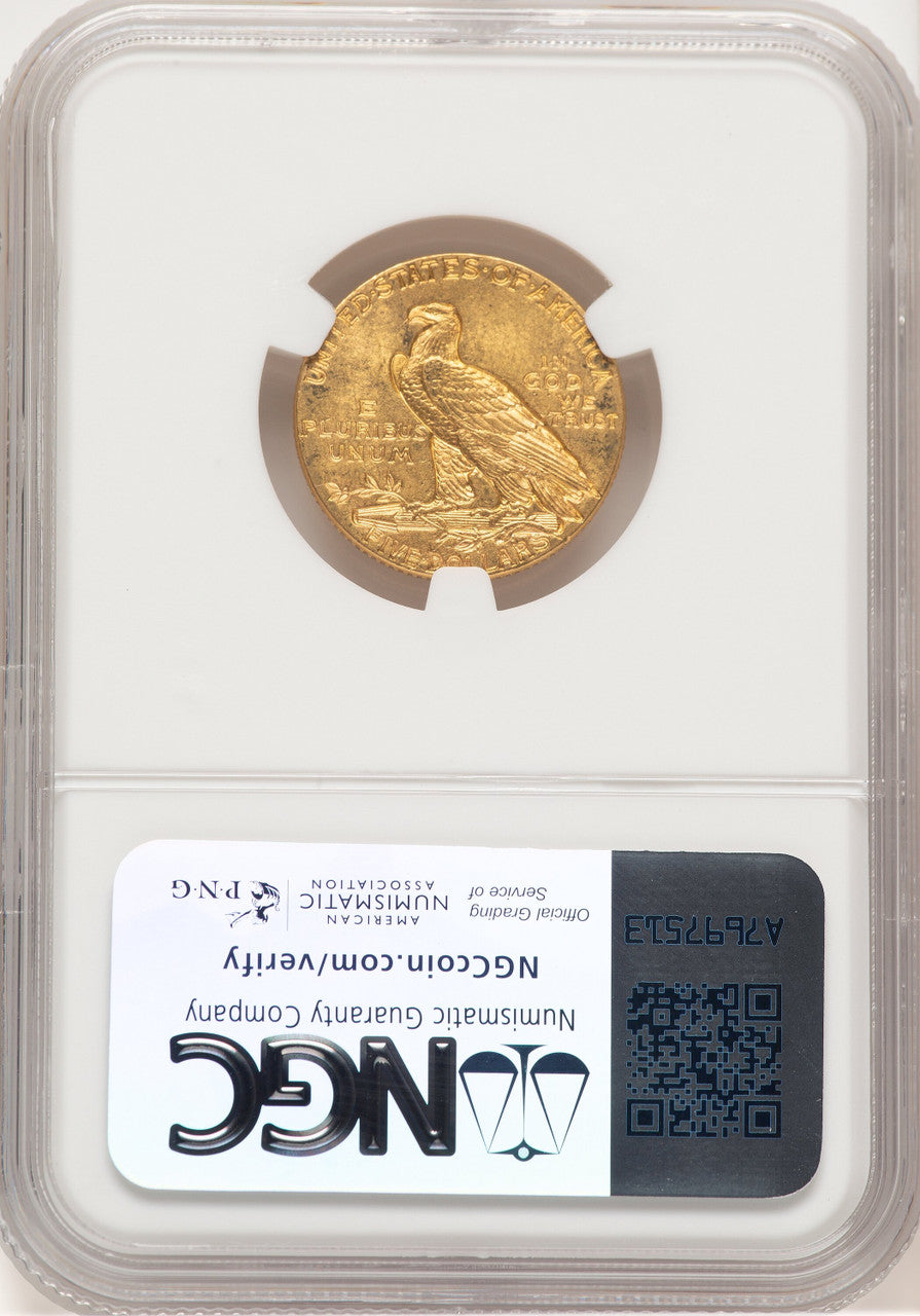 1913 $5 Indian Half Eagle NGC MS62 (507436025)