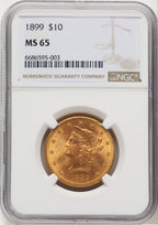 1899 $10 Liberty Eagle NGC MS65 (507436027)