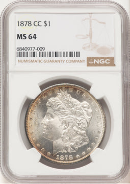 1878-CC Morgan Dollar NGC MS64 (507439005)