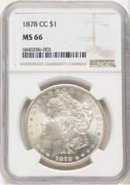 1878-CC Morgan Dollar NGC MS66 (507439012)