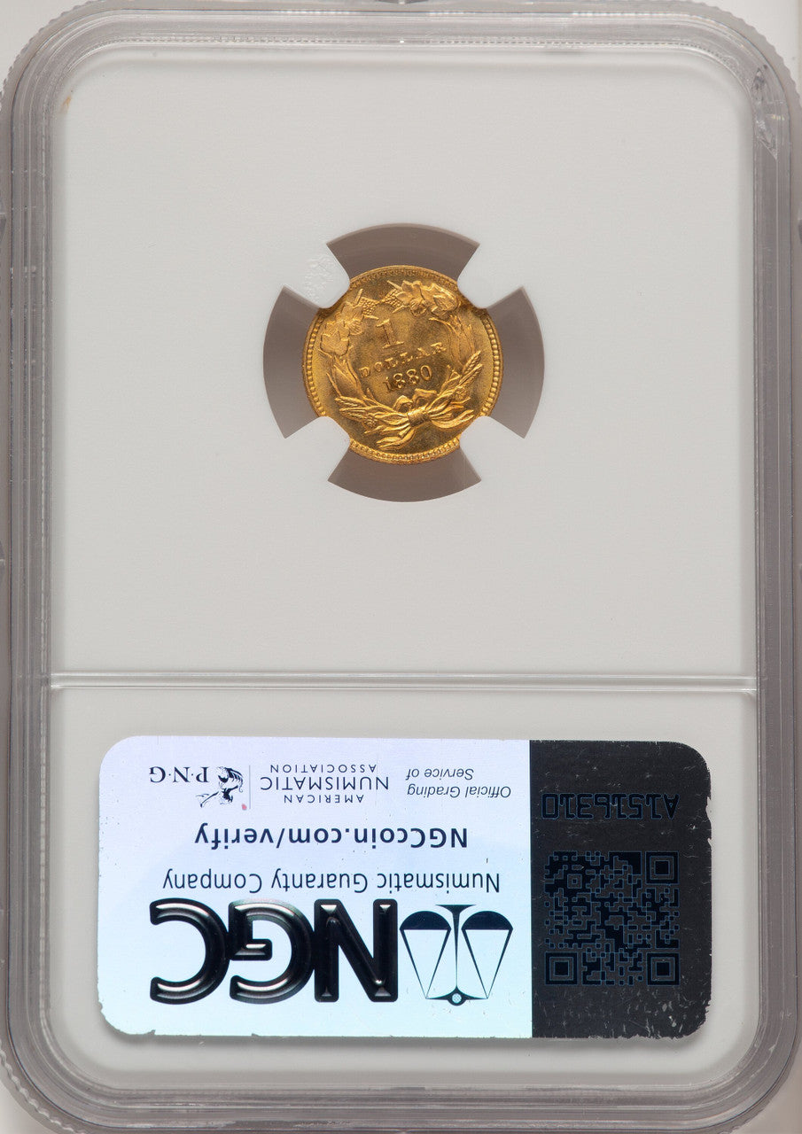 1880 G$1 Gold Dollar NGC MS68 (507450001)