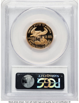 2001-W Proof Gold Eagle 1/4 oz Blue Gradient PCGS PR70