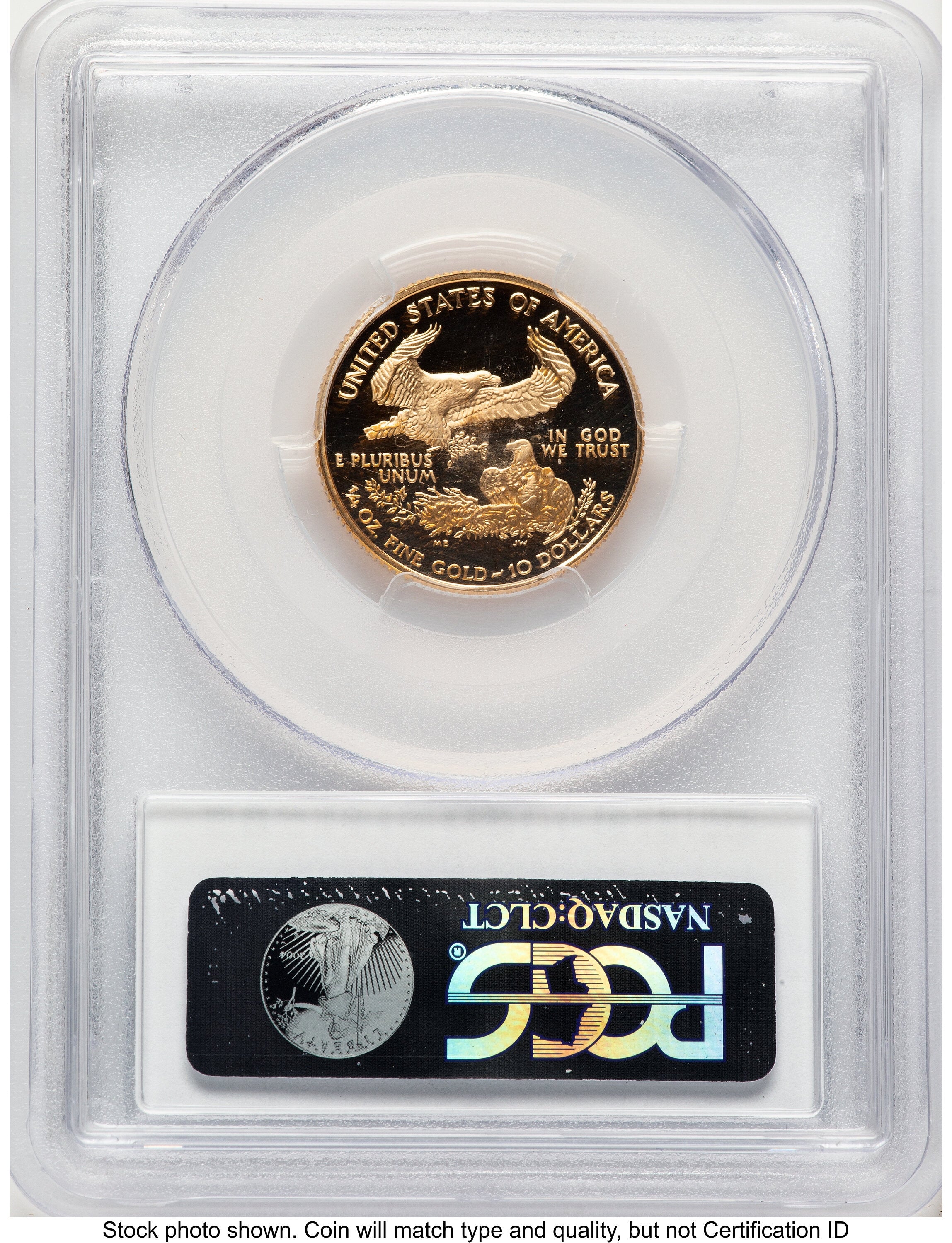 2001-W Proof Gold Eagle 1/4 oz Blue Gradient PCGS PR70