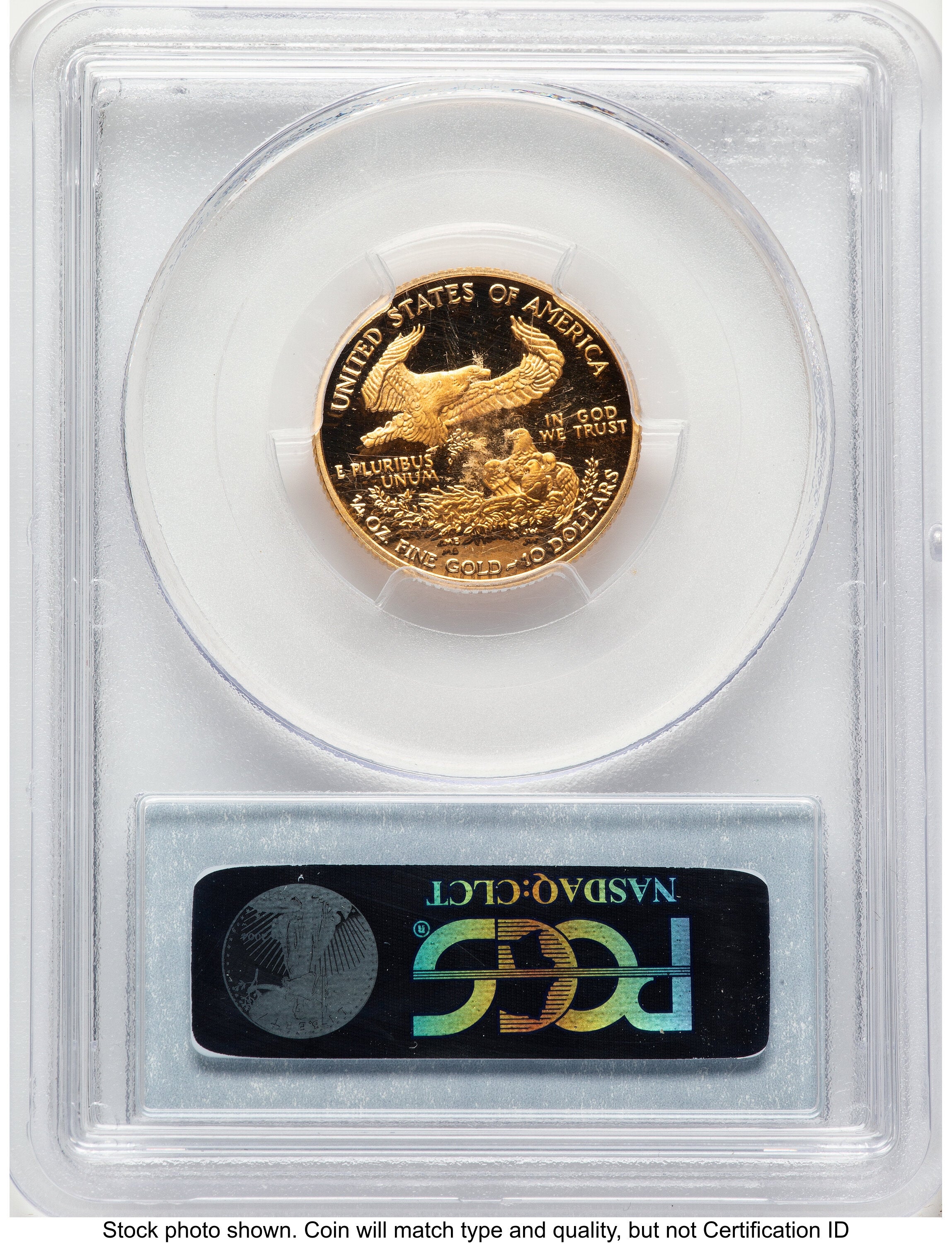 2004-W Proof Gold Eagle 1/4 oz Blue Label PCGS PR70