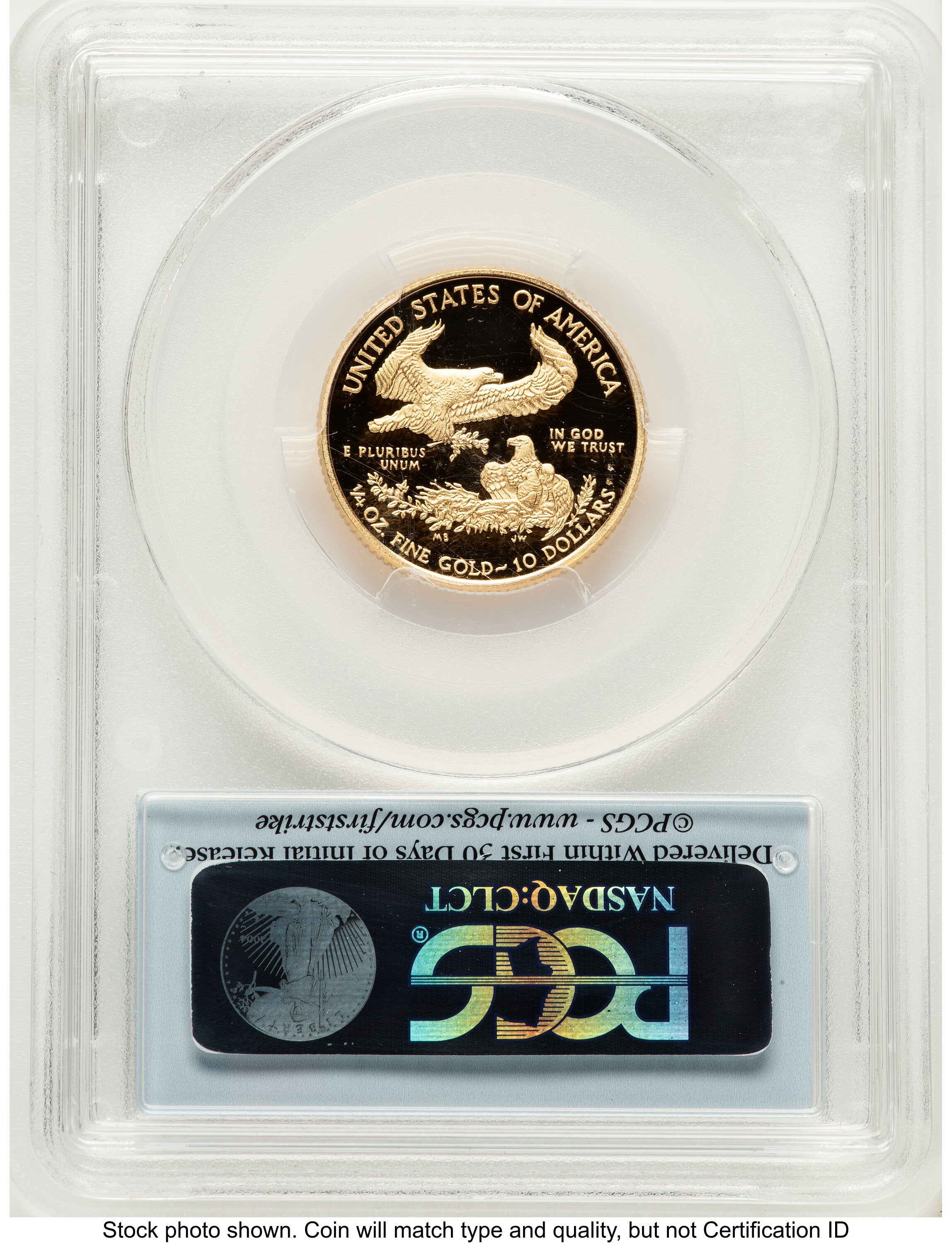 2014-W Proof Gold Eagle 1/4 oz FS Flag PCGS PR70