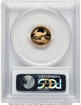2000-W Proof Gold Eagle 1/10 oz Blue Gradient PCGS PR70