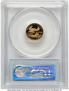 2001-W Proof Gold Eagle 1/10 oz Blue Label PCGS PR70