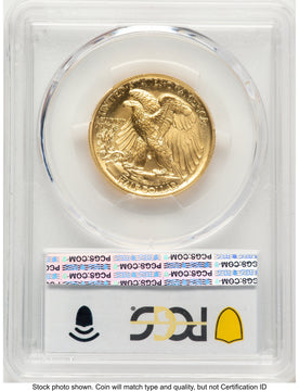 2016-W 50C Walking Liberty 100th Anniversary Gold Centennial FS Blue Gradient PCGS MS70