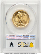 2016-W 50C Walking Liberty 100th Anniversary Gold Centennial FS Blue Gradient PCGS MS70
