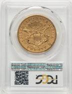 1865-S $20 Liberty Double Eagle PCGS AU50