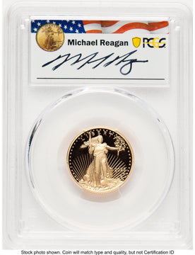 2023-W Proof Gold Eagle 1/4 oz FDI Reagan Legacy Series Michael Reagan PCGS PR70