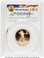 2023-W Proof Gold Eagle 1/4 oz FDI Reagan Legacy Series Michael Reagan PCGS PR70