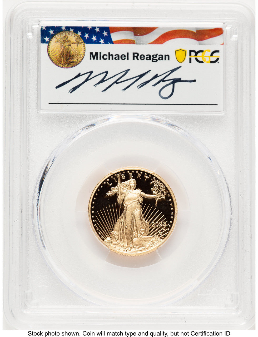 2023-W Proof Gold Eagle 1/4 oz FDI Reagan Legacy Series Michael Reagan PCGS PR70