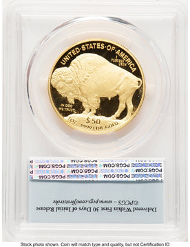2010-W Proof Gold Buffalo 1 oz FS Bison Label PCGS PR70