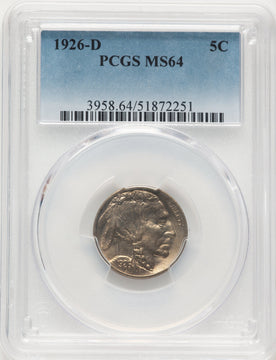 1926-D 5C Buffalo Nickel PCGS MS64