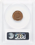 1867 1C BN CAC Indian Cent PCGS MS64