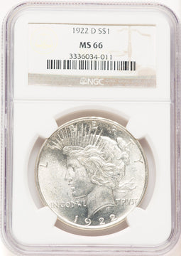 1922-D Peace Dollar NGC MS66 (507604003)