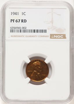 1941 1C RD Proof Lincoln Cent NGC PR67 (507627002)