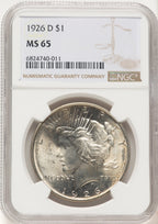 1926-D Peace Dollar NGC MS65
