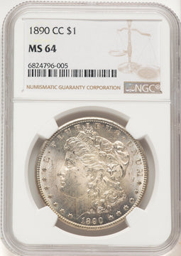 1890-CC Morgan Dollar NGC MS64 (507631017)