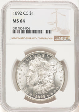 1892-CC Morgan Dollar NGC MS64 (507631019)
