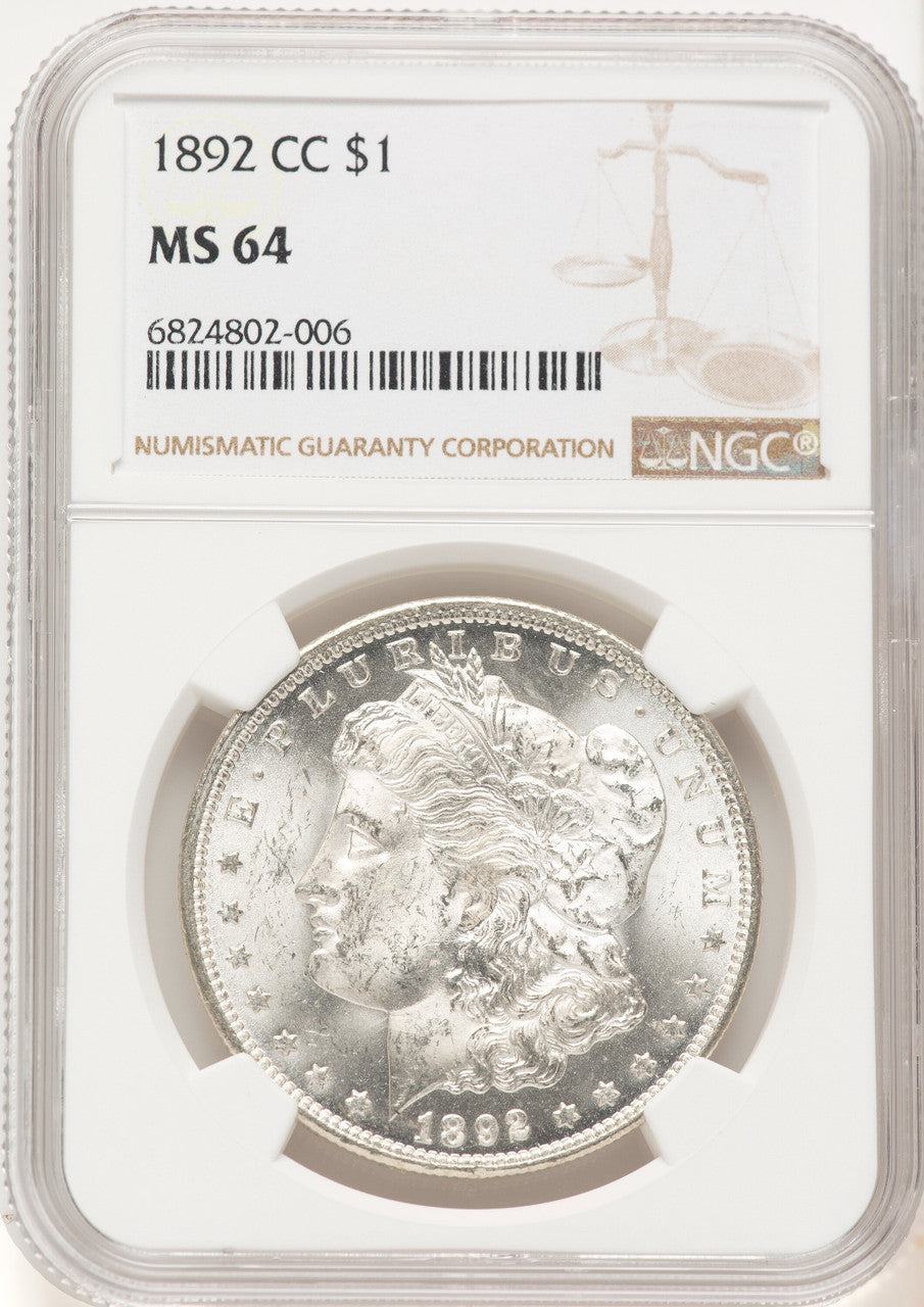 1892-CC Morgan Dollar NGC MS64 (507631019)