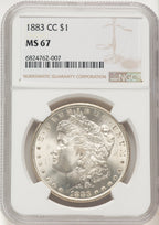 1883-CC Morgan Dollar NGC MS67 (507631032)